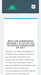 Mobile Screenshot of bestcarsubwoofer.net